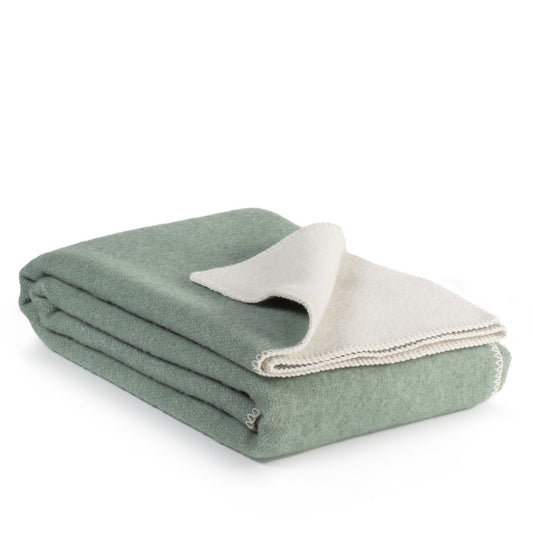 Wollen beddeken - cool mint