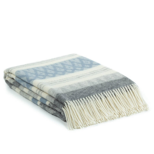 Wollen deken Ugle blauw